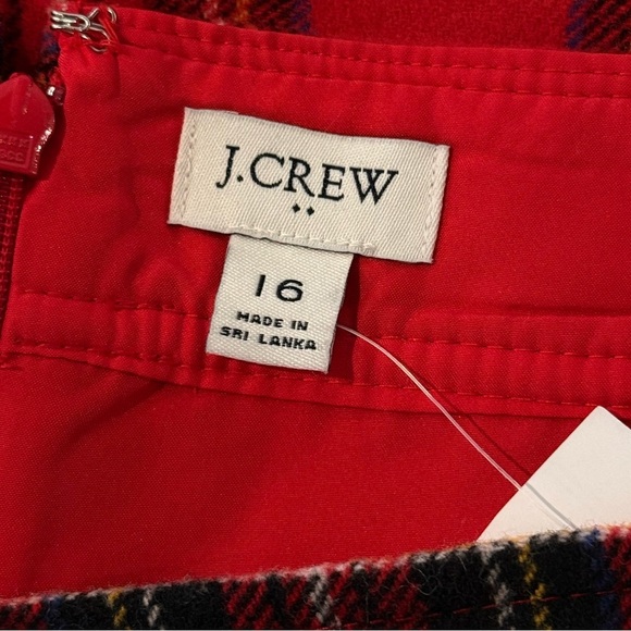 J. CREW A-Line Tartan Mini Skirt Size 16 NEW - Picture 7 of 9